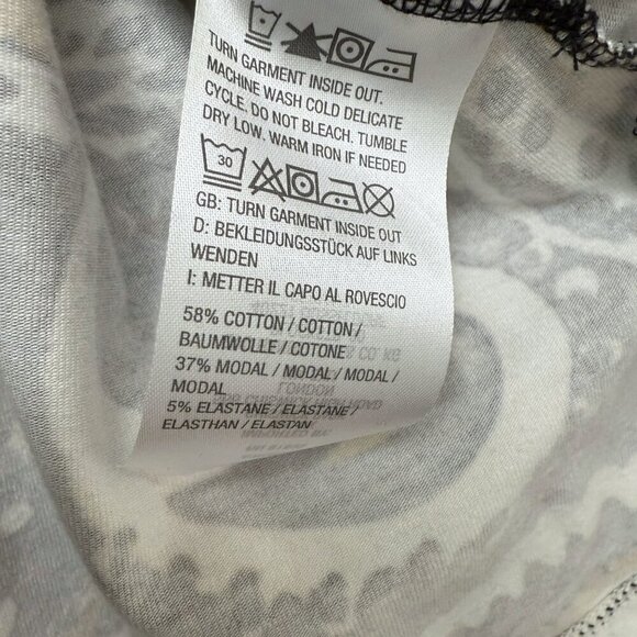 ISAAC MIZRAHI Live Womens Top Plus Size 3X Layered Look Tee Black Beige Paisley - Picture 9 of 9